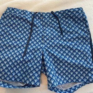 Fair Harbor blue trunks 33 EUC The Sextant Trunk